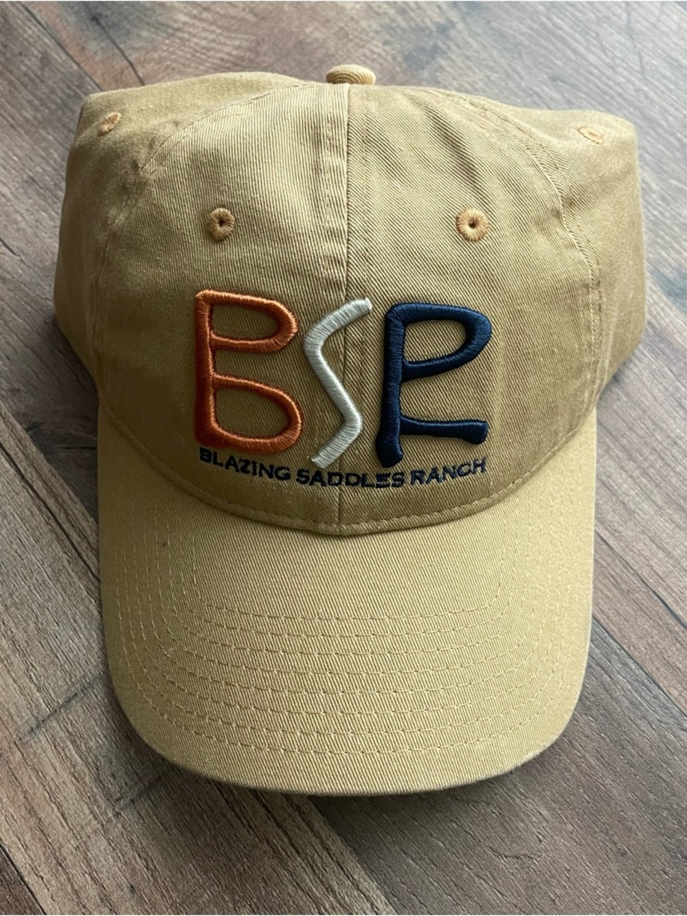 G/FORE Tan Baseball Cap with Orange, White & Navy Embroidery